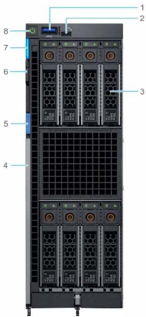 DELL PowerEdge MX840c - Frontansicht des Schlittens - 1