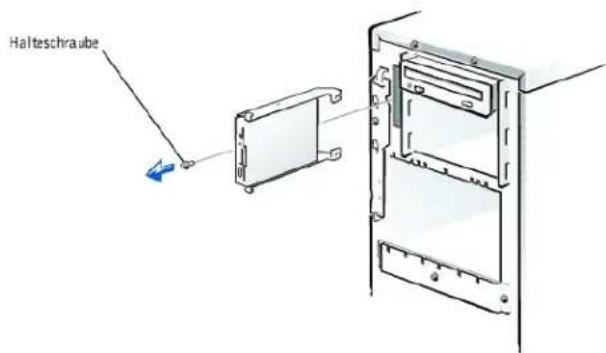 DELL PowerEdge 1500SC - Abbildung 7-3. Diskettenlaufwerk entfernen und installieren - 1