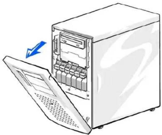 DELL PowerEdge 1500SC - Die Frontverkleidung entfernen - 1