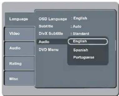 PHILIPS DVP3142KM - Audio, Subtitle and DVD menu languages - 1