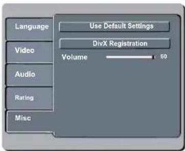 PHILIPS DVP3142KM - Using the Misc (Miscellaneous) setup menu - 1