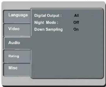 PHILIPS DVP3142KM - Using the Audio setup menu - 1