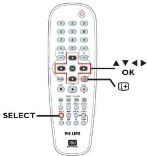 PHILIPS DVDR3350H - Using i+(INFO) options - 1