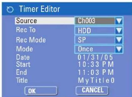 PHILIPS DVDR3350H - Timer recording (manually) - 3