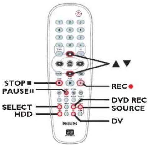 PHILIPS DVDR3350H - Recording from various sources - 1