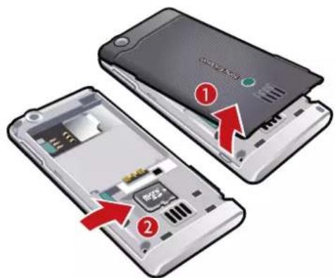SONY Ericsson J105 Naite - To insert a memory card - 1