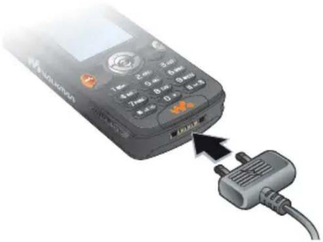 SONY Ericsson W810i - To charge the battery - 1