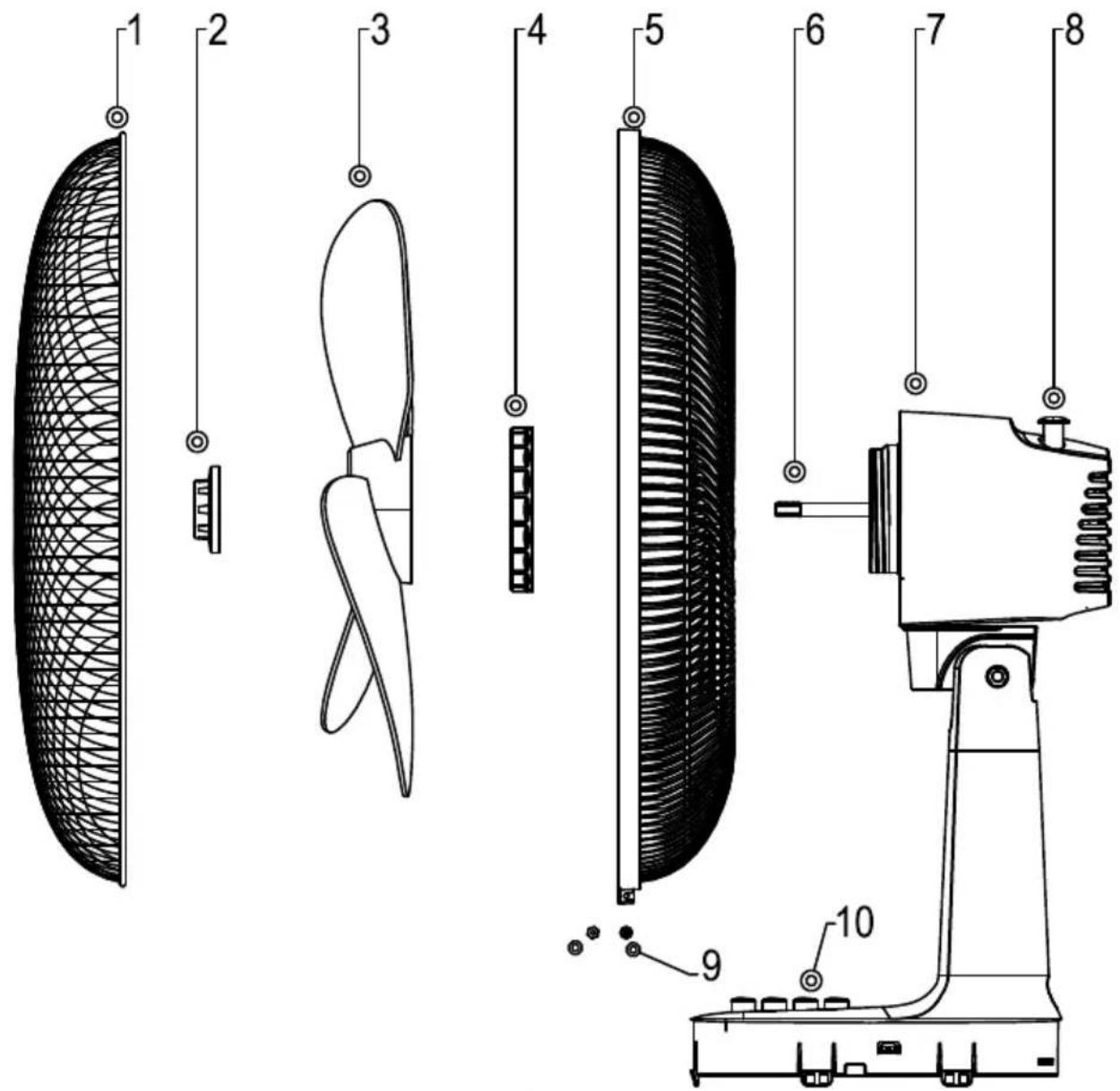 Technical diagram of a mechanical device with numbered parts, showing exploded and assembled views of the component.