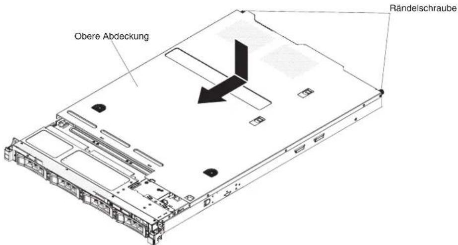 Obere Abdeckung Rändelschraube