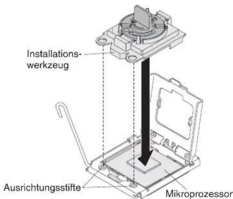Installations- werkzeug Ausrichtungsstifte Mikroprozessor