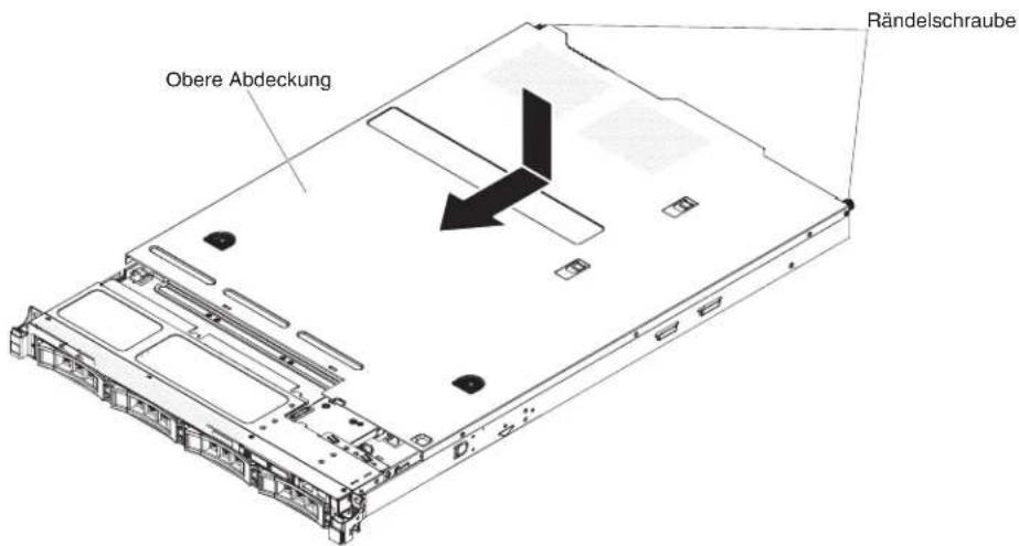 Obere Abdeckung Rändelschraube