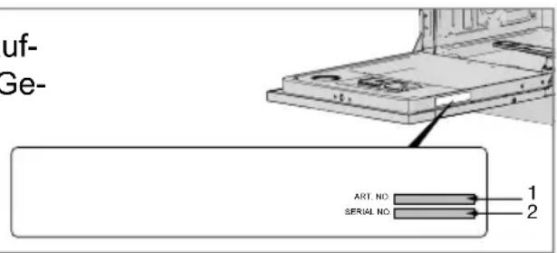 uf- Ge- ART NO SERIAL NO 1 2