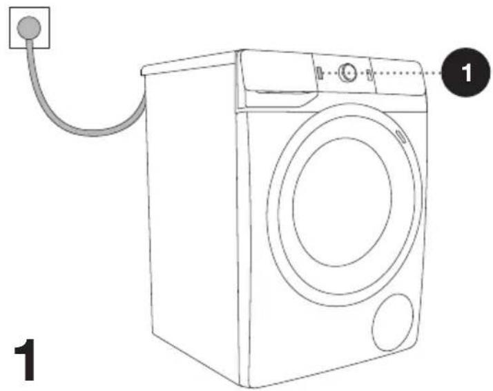 HISENSE WFGE70141VM/S - EINSCHALTEN DER WASCHMASCHINE - 1