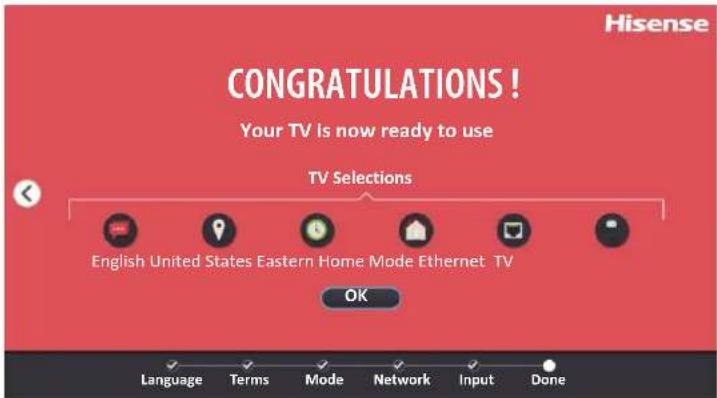 HISENSE 43H6C - CONGRATULATIONS! Your TV is now ready to use. - 1
