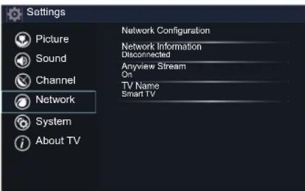HISENSE 43H6C - Network Menu - 3
