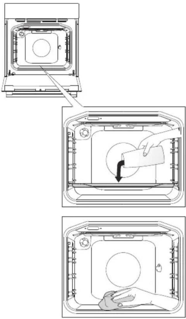 HISENSE BSA5222AX - REINIGUNG DES BACKOFENS MIT DER FUNKTION AQUA CLEAN - 1