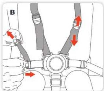 Steelcraft Strider Mini Signature - Adjusting the Harness Opening the Harness - 2