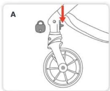 Steelcraft Strider Mini Signature - Using the Front Wheel Swivel Lock - 1