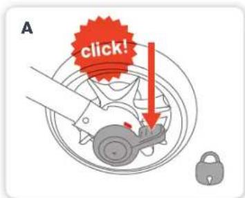 Steelcraft Strider Mini Signature - THE BRAKES WHEN THE STROLLER IS STATIONARY. - 1