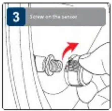 3 Screw on the sensor