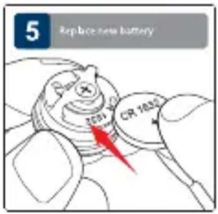 5 Replace new battery 2001 CR 1832