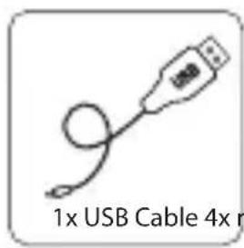 1x USB Cable 4x r
