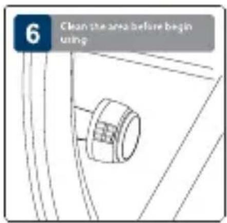 6 Clean the area before begin using
