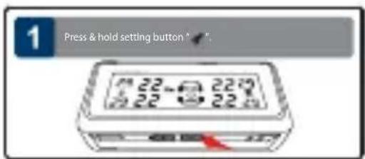 1 Press & hold setting button ^ # 22-0 220 22-0 220
