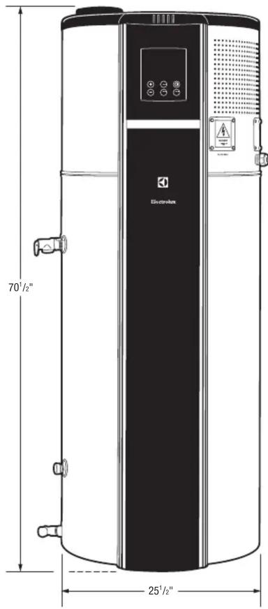 70½" Electrolux 25½"