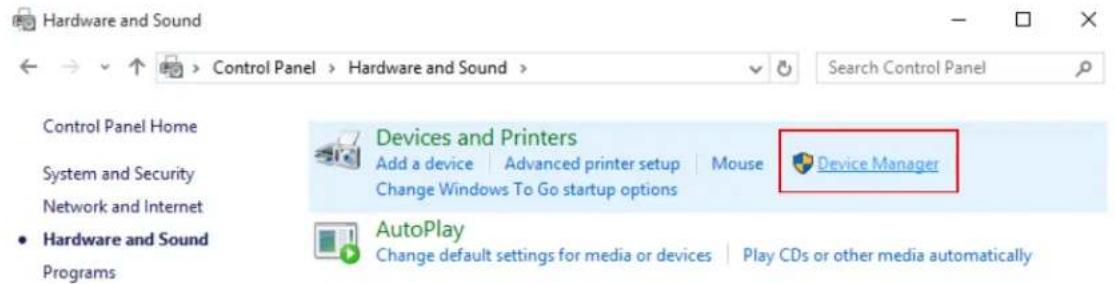 Highpoint RocketStor 6628A - To the right of Devices and Printers, Click Device Manager: - 1