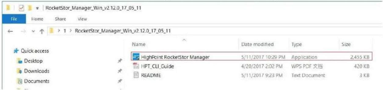 Highpoint RocketStor 6628A - Installing the HighPoint RocketStor RAID Manager - 1