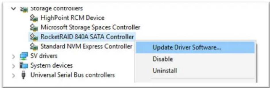 Highpoint RocketStor 6628A - Updating the Drivers - 1
