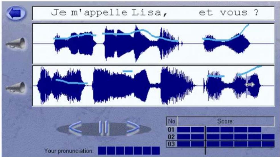 Auralog Tell me More 5.0 - Waveforms and pitch curves - 1