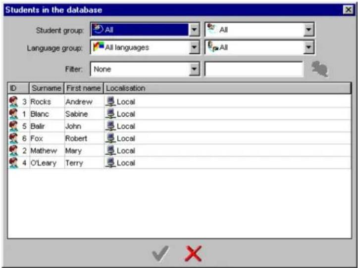 Auralog Tell me More Education 7.0 - To select a student - 1