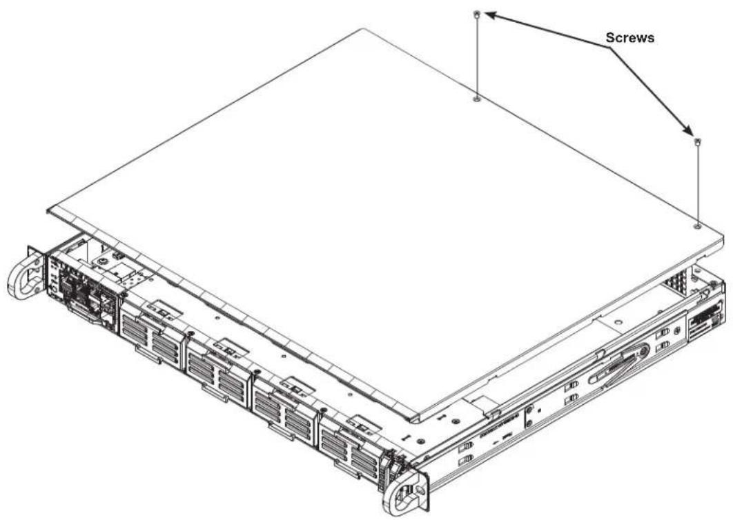 Supermicro SuperServer 1019D-14C-FRN5TP - Removing the Top Cover - 2