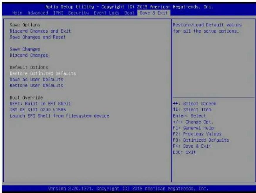 Supermicro SuperServer 1019D-14C-FRN5TP - Save & Exit - 1