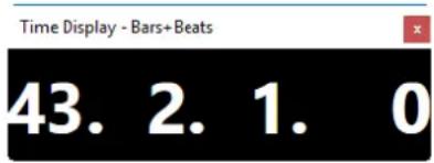 STEINBERG Cubase AI 9.5 - Time Display Window - 1