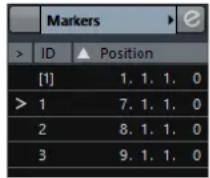 STEINBERG Cubase AI 9.5 - Marker Track Inspector - 1