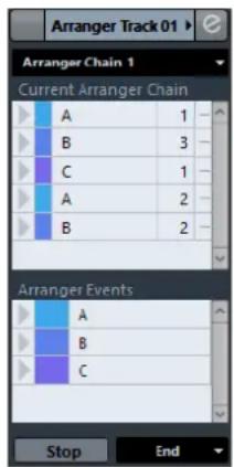 STEINBERG Cubase AI 9.5 - Arranger Track Inspector - 1
