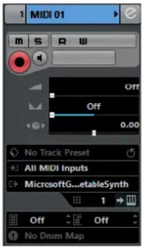 STEINBERG Cubase AI 9.5 - MIDI Track Inspector - 1