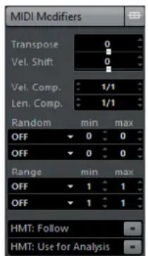 STEINBERG Cubase AI 9.5 - MIDI Modifiers Section - 1
