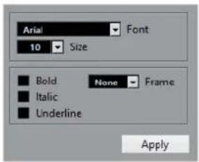 STEINBERG Cubase AI 9.5 - Set Font Dialog - 1