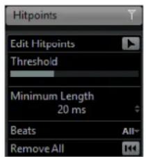STEINBERG Cubase AI 9.5 - Hitpoint Filters - 1