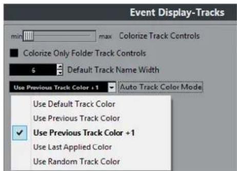 STEINBERG Cubase AI 9.5 - Auto Track Color Mode - 1