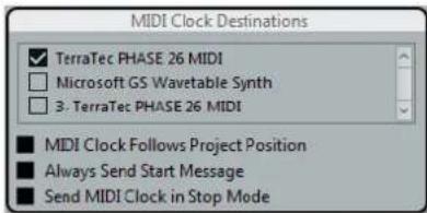 STEINBERG Cubase AI 9.5 - MIDI Clock Destinations - 1