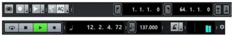 STEINBERG Cubase AI 9.5 - Transport Sections - 1