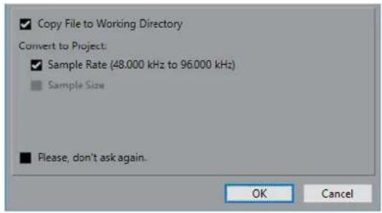 STEINBERG Cubase AI 9.5 - Import Options Dialog - 1