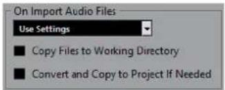 STEINBERG Cubase AI 9.5 - On Import Audio Files Settings - 1