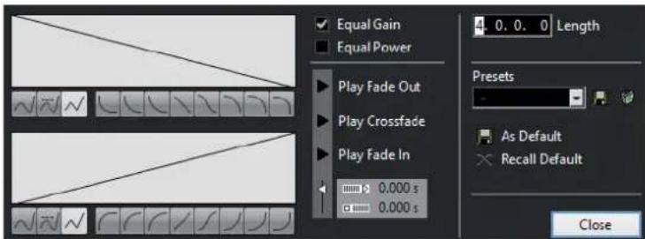 STEINBERG Cubase AI 9.5 - Crossfade Editor - 1