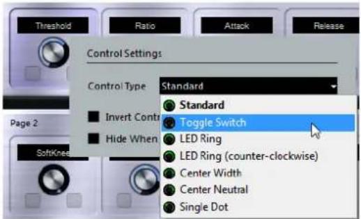STEINBERG Cubase AI 9.5 - Control Type Settings for Knobs - 1